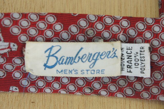 Vintage Horse Print Necktie By Bamberger's Men's … - image 5