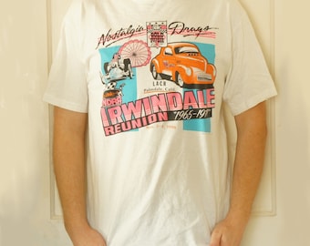 1990 T-shirt Gold Rush Series Nostalgia Drags Irwindale Reunion Palmdale, Ca Vintage Hot Rod T-Shirt 90's