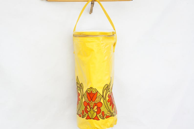 Vintage 60s70s Insulated Wine Cooler Vinyl Bag/Bottle Etsy