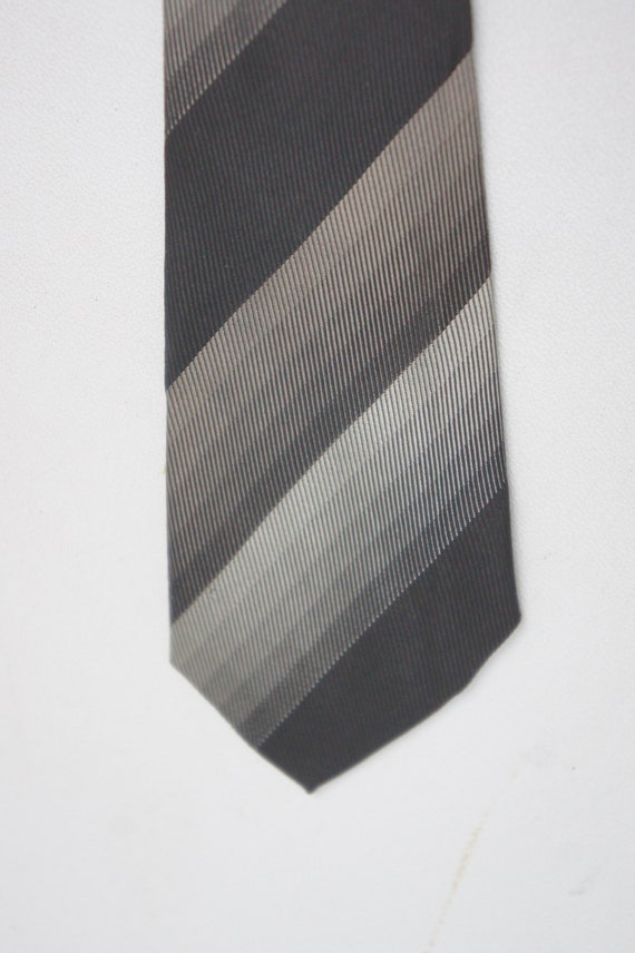 Vintage 60s Striped skinny Necktie By Saks Fifth … - image 6