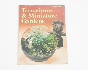 Vintage 70s Terrariums & Miniature Gardens Book Sunset Publication Boho Hippie Retro Craft Gift
