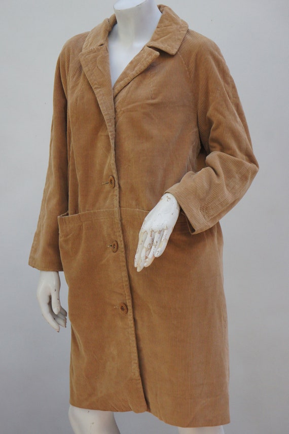 Vintage 60s Women's Beige Corduroy Coat By Commut… - image 10