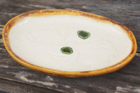 Small Handmade Ceramic Dish Ring Dish Trinket Dis… - image 9