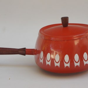 Vintage 60s Fondue Pot Saucepan Retro Mid Century Modern