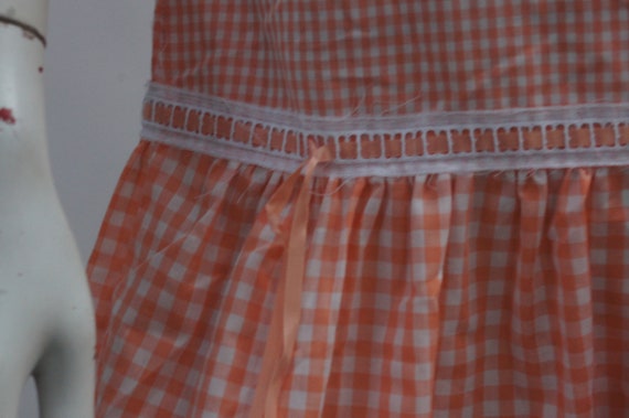 Vintage 80s Does 20s Gingham Dress  Drop Waist Dr… - image 5