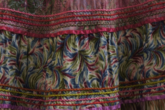 Vintage Anna Konya Tiered Embellished Maxi Skirt … - image 6
