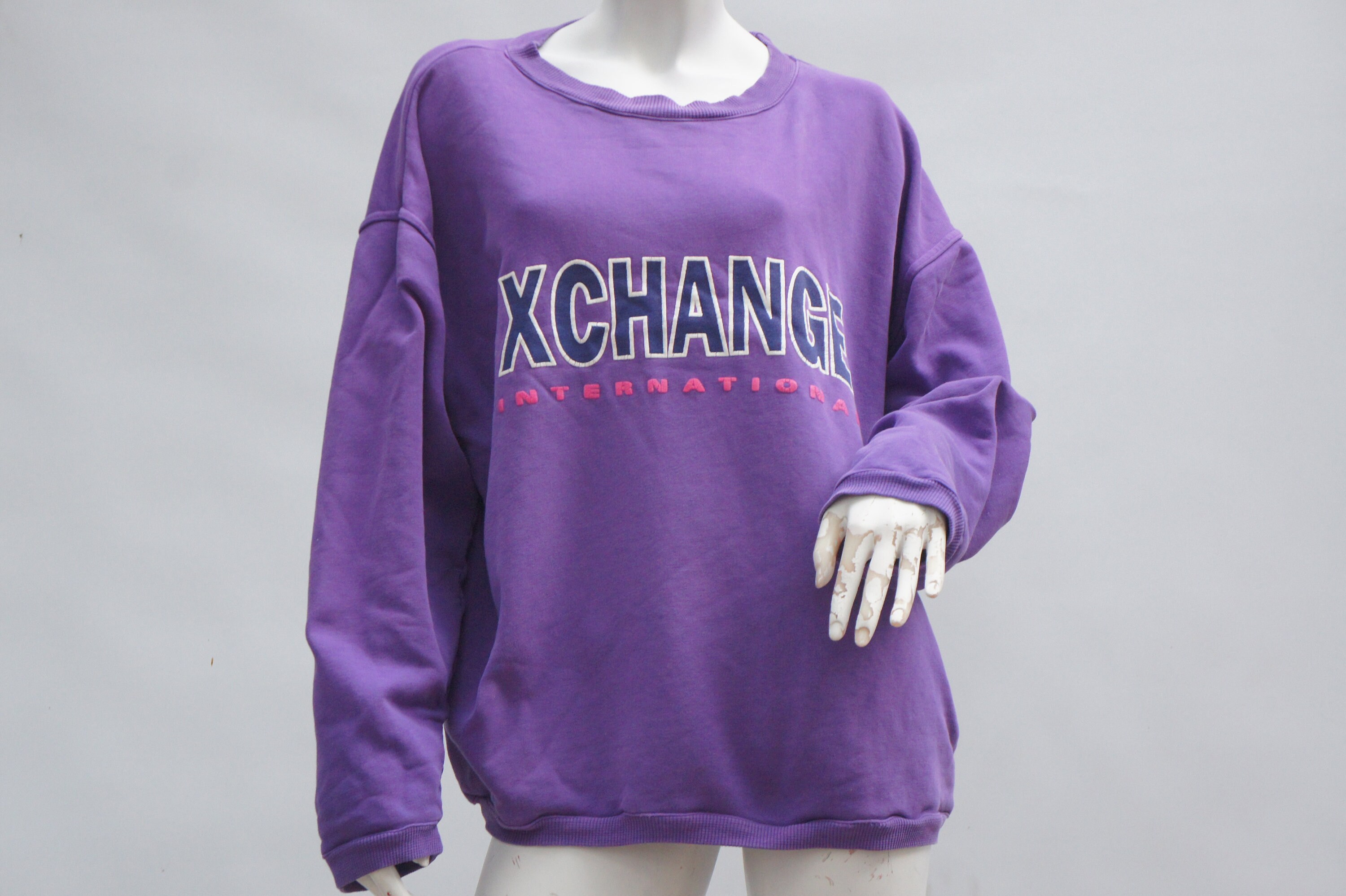 Vintage 90s Xchange International Purple Slouchy Sweatshirt 