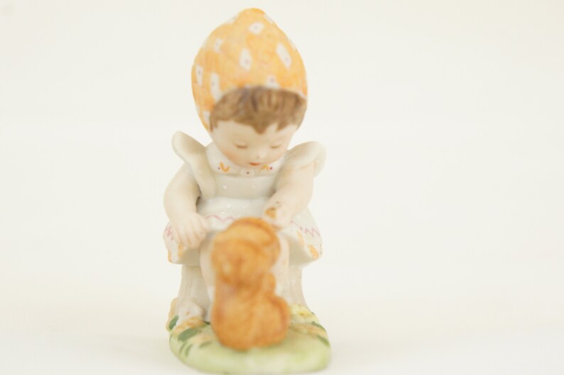 Vintage 80s Bisque Figurine Gretchen Memories Shared Miniature Collection