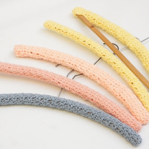 Handmade Crochet Covered Wooden Clothes Hangers Grannycore Cottagecore Farmhouse Retro Home Decor Gift