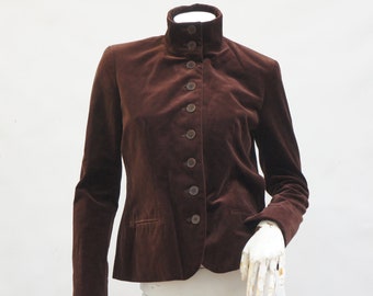 Lauren Ralph Lauren Women's Brown Velvet Blazer Jacket