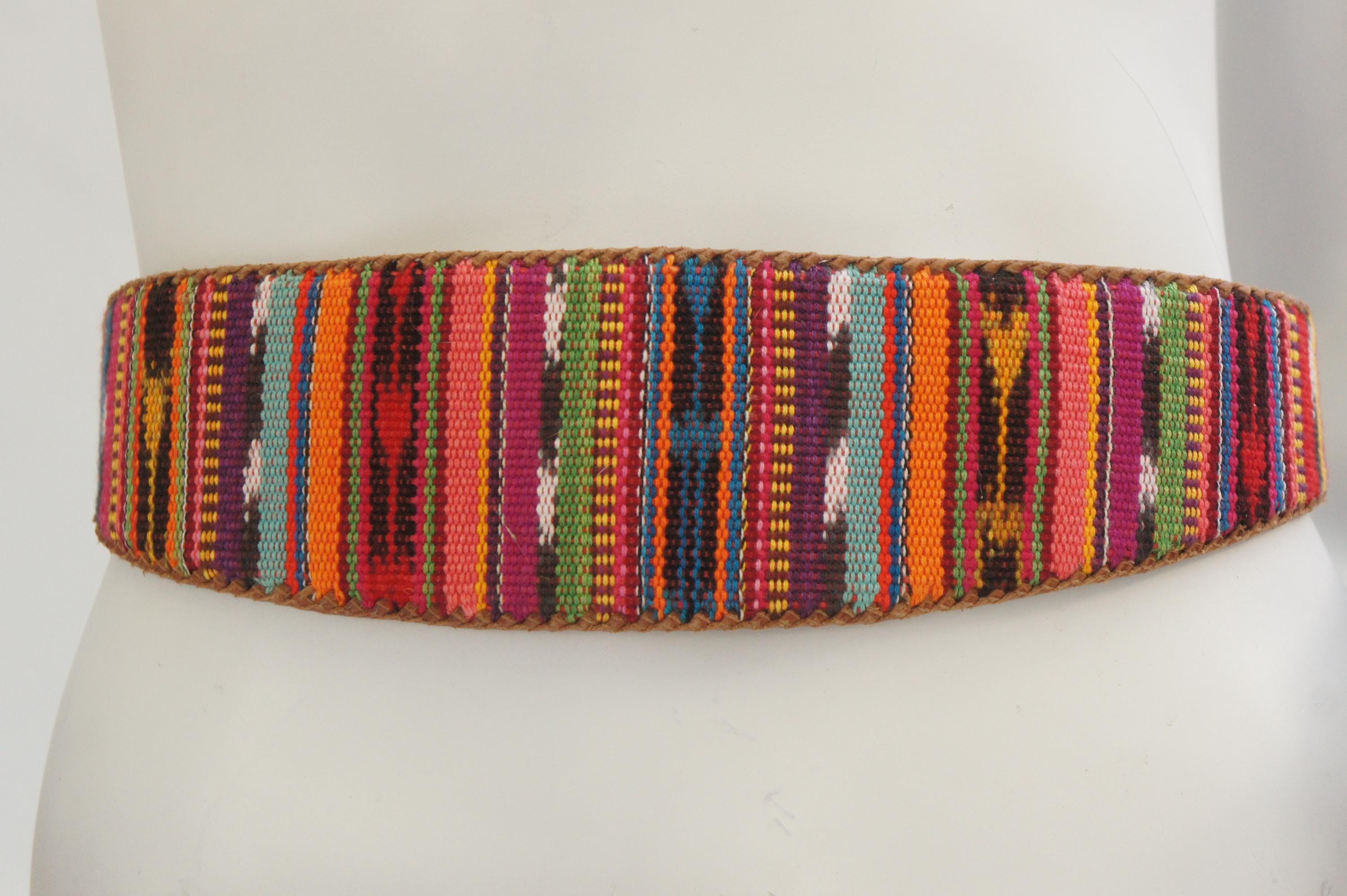 Colorful Serape and leather belt by Lands End Wild explorer main image 3