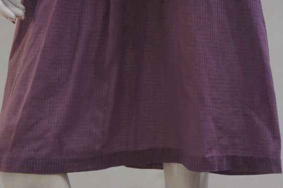 Vintage 70s-80s Sheer Purple Midi Dress with Puff… - image 4