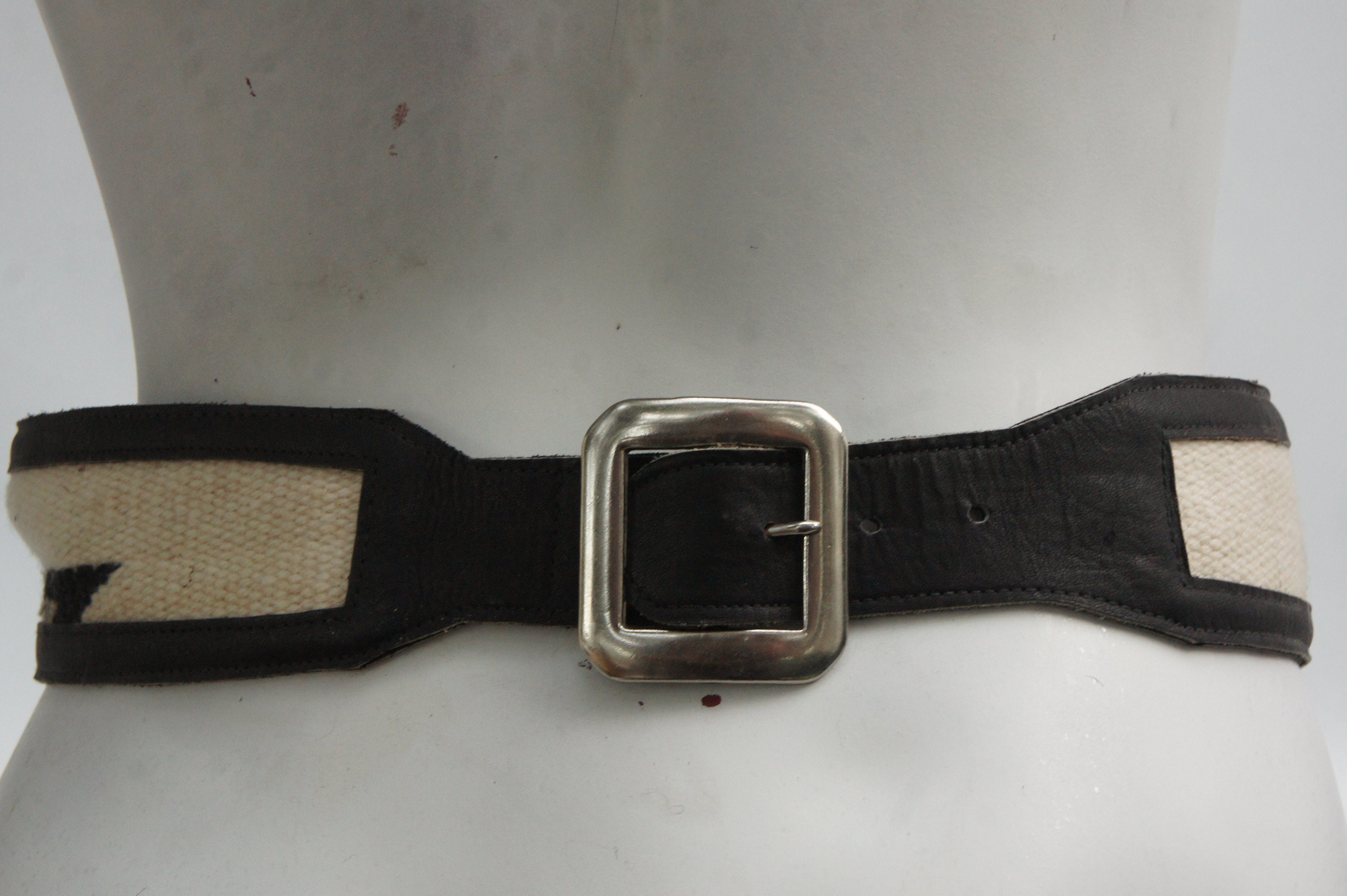 Vintage Woven and Leather Tribal Southwestern Navajo Belt  display picture 1