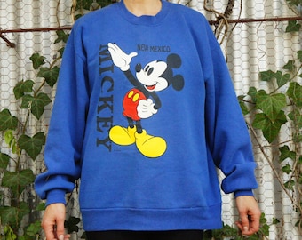 Vintage 90s Mickey Mouse New Mexico Sweatshirt Size Large Disney