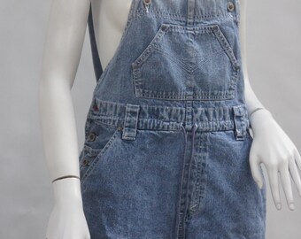 Vintage 90s Levi's Silver Tab Denim Overalls Shorts Bib Pants Size