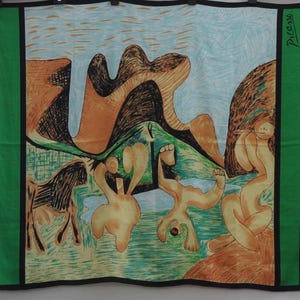 Large Picasso Art Scarf Shawl Wall Hanging Abstract Landscape Painting Print