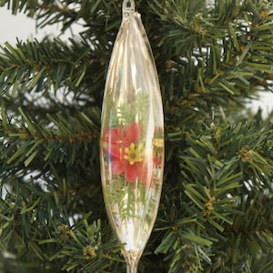 Vintage 60s Plastic Tear Drop Christmas Ornament/Atomic/Retro/Mid Century Modern