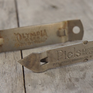 Vintage Olympia Beer And Piels Light Beer Bottle Openers Lot Instant Collection Advertisement Retro Barware