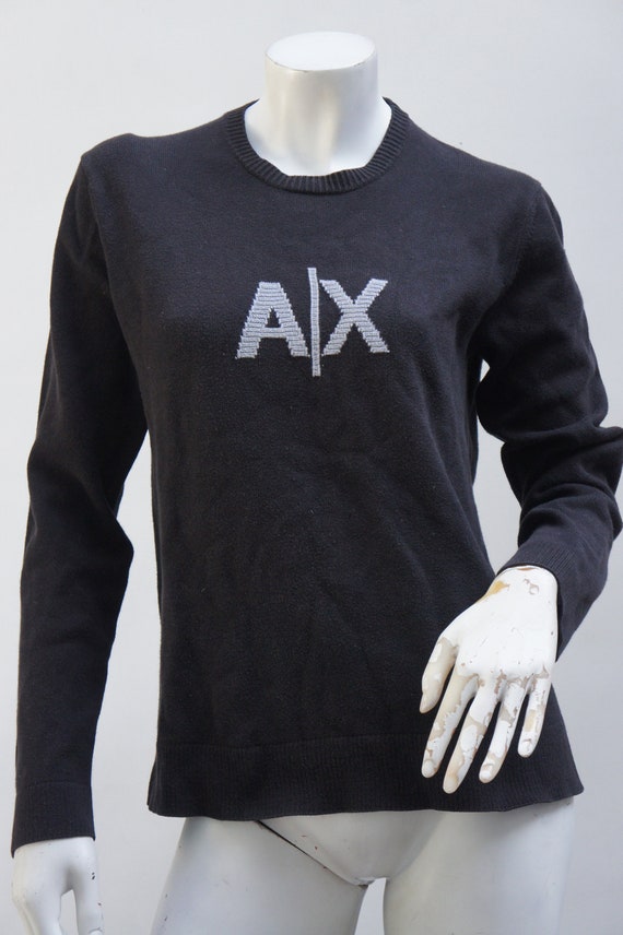 Vintage Armani Exchange AX Monogram Sweater high Fashion Etsy