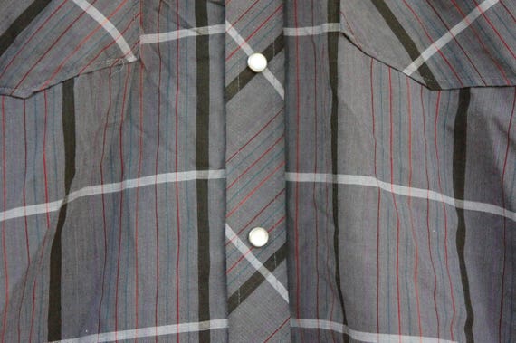 Vintage 90s Men's Plaid Western Shirt Button Down… - image 10