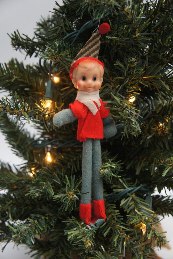 Vintage 50s-60s Pixie/elf Christmas Ornament/retro/mid Century - Etsy