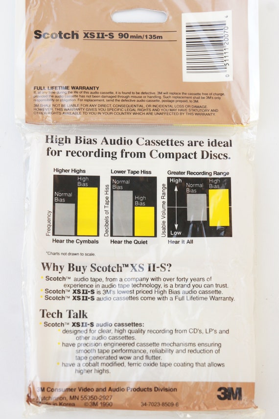 Scotch XSII High Bias Cassette Tape Scotch XSII High Bias Cassette Tape