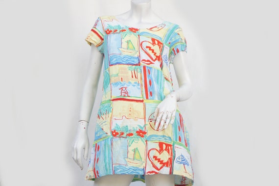 Vintage 90s Jams World Babydoll Mini Dress
