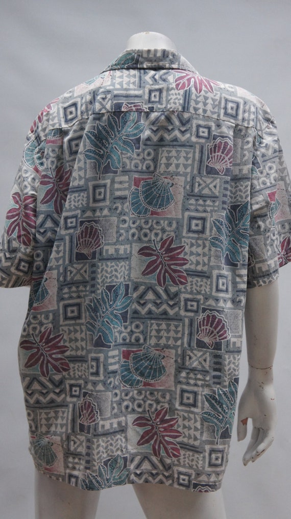 Vintage 90s Men's Shell Print Hawaii Shirt By Pri… - image 3