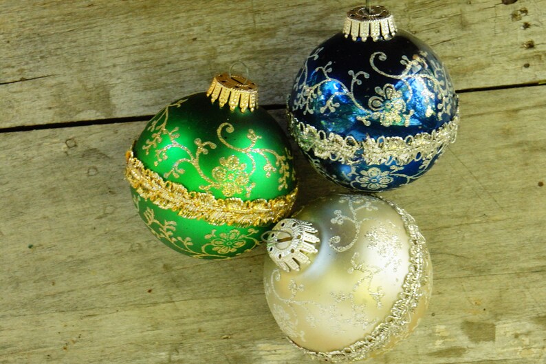 Vintage Mercury Glass Ball Christmas Ornaments/shabby Etsy