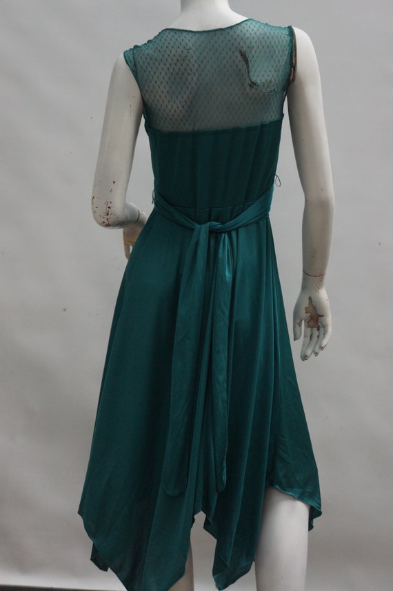 Vintage Union Made Emerald Green Nylon Nightgown … - image 3