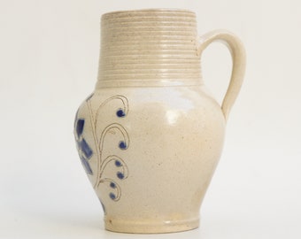 Vintage Ceramic Stoneware Pottery Jug Vase Farmhouse Decor Primitive Country Cottagecore Home Decor Gift