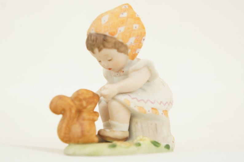 Vintage 80s Bisque Figurine Gretchen Memories Shared Miniature Collection
