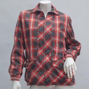 Vintage 50s-60s Plaid Jacket Coat Mid Century image 1