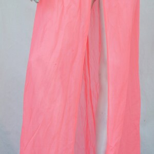Vintage 60s Long Pink Lace Trim Robe Peignoir Lingerie Retro Mid Century image 10