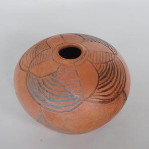 Vintage gesigneerde aardewerk vaas/pot, verzamelobject, woondecoratie, cadeau