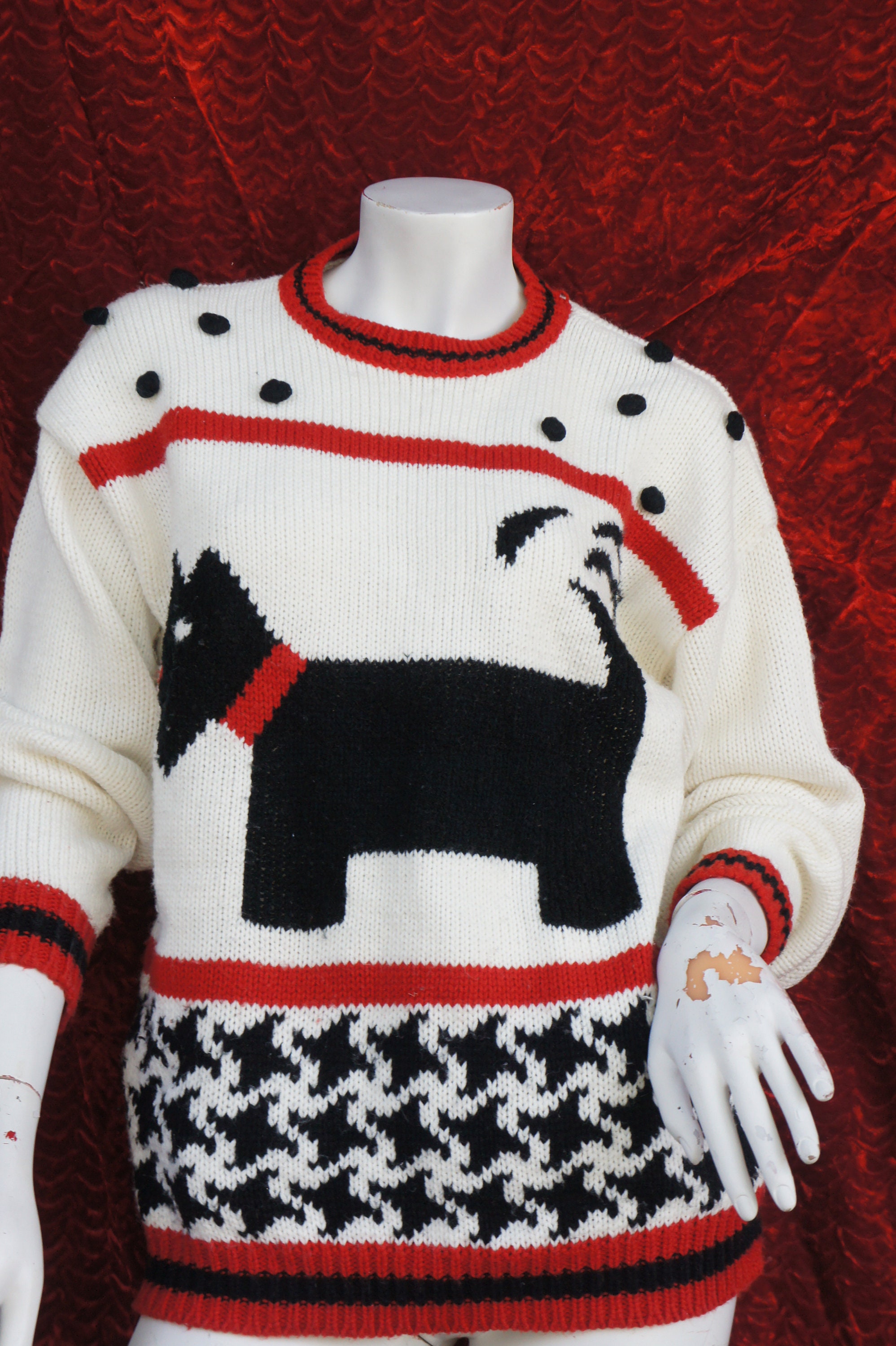 Vintage 90s Scottie Dog Knit Sweater by Beverly Hills Zoo Vintage 90s Scottie Dog Knit Sweater by Beverly Hills Zoo
