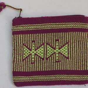 Vintage Handwoven Guatemalan Coin Purse Tribal Ethnic Hippie Boho Gift