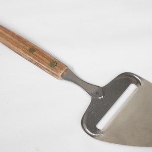 Swedish Vintage 60s Wood Handle Cheese Slicer Cutter Gadget Mid Century Modern Scandinavian