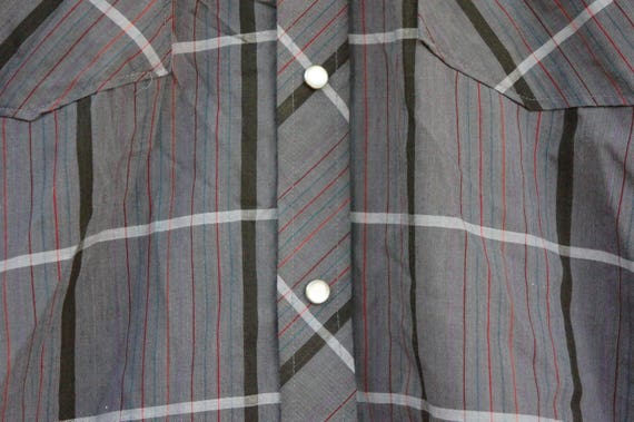 Vintage 90s Men's Plaid Western Shirt Button Down… - image 4