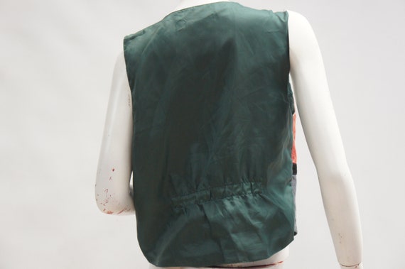 Vintage 80s Colorblock Suede Leather Vest By Nort… - image 3