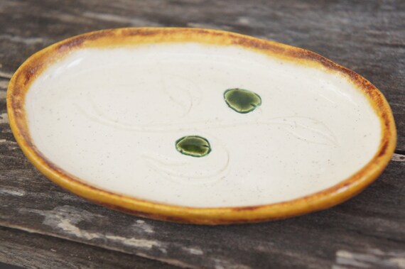 Small Handmade Ceramic Dish Ring Dish Trinket Dis… - image 3