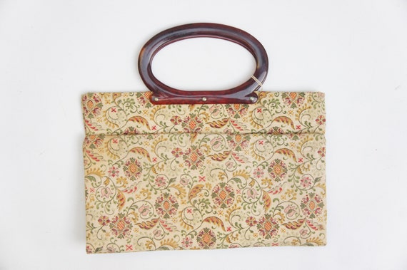 Vintage 60s Tapestry "Tote-All" Tote Bag Purse Ha… - image 2
