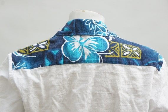 Vintage 60s-70s Men's Reef Barkcloth Hawaiian Shi… - image 8