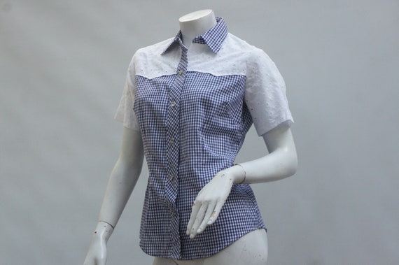 Vintage 50s-60s Women's Lace and Gingham Western S
