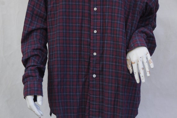 Vintage 80s  Men's Plaid Ralph Lauren Button Down… - image 5