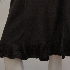 Vintage 30s Black Rayon Slip Dress Lingerie Art deco Little Black Dress image 5