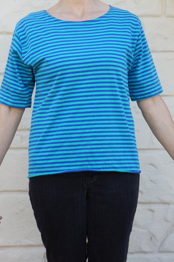 Vintage 80s-90s Striped LL Bean T-Shirt Top Nauti… - image 3