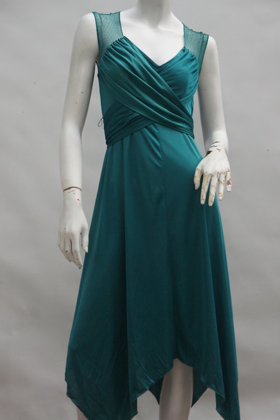 Vintage Union Made Emerald Green Nylon Nightgown … - image 8