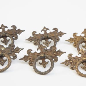 Vintage Ornate Dresser Drawer Pulls Hardware Mid Century Cottagecore Hollywood Regency Boho Home Improvement