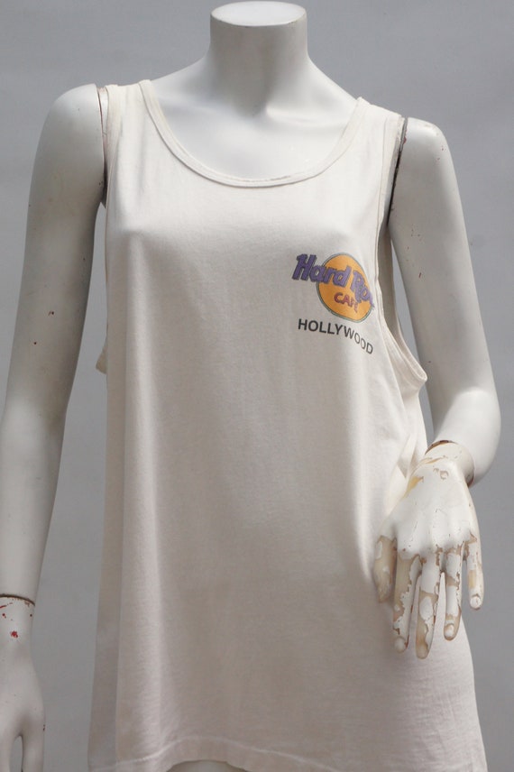 Vintage 90s Hard Rock Cafe' Hollywood Tank Top Gu… - image 10